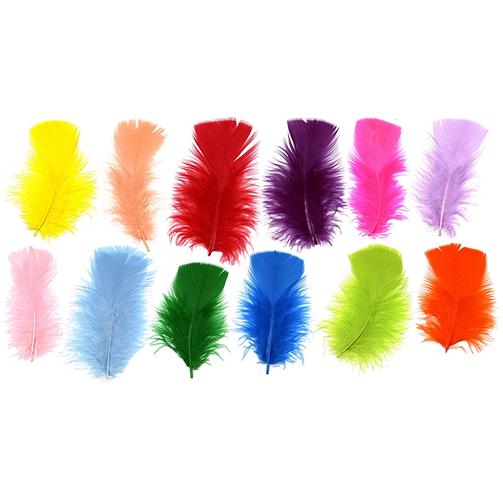 Loose Turkey Plumage Mix Dyed - Assorted Mix