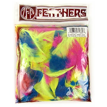 Loose Turkey Plumage Mix Dyed - Hot Mix