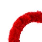 STRUNG TURKEY MARABOU BLOOD QUILL FEATHERS 3-4" - RED