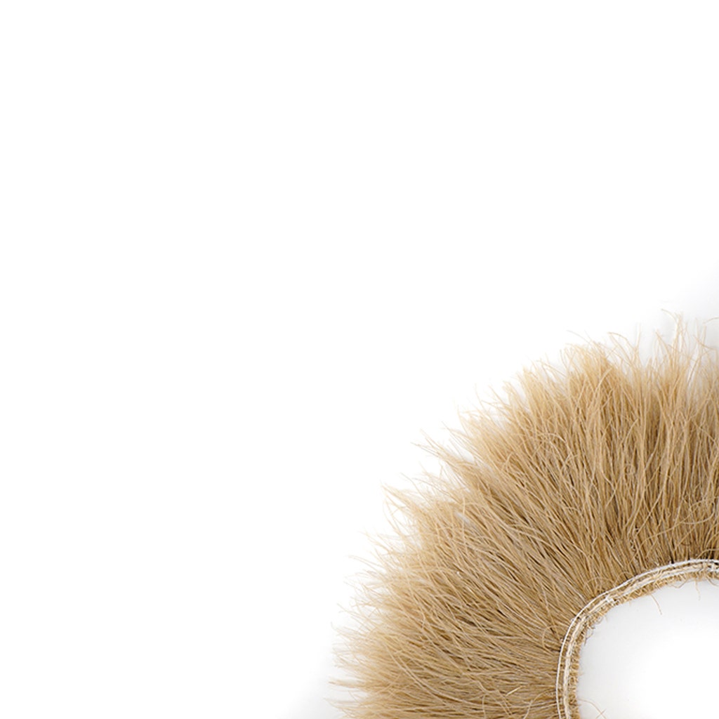 Peacock Flu (Herl) Bleached - Dyed Feathers [{WEDDING CENTERPIECES}] - Beige