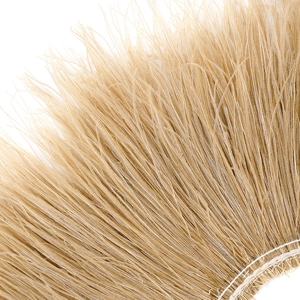 Peacock Flu (Herl) Bleached - Dyed Feathers [{WEDDING CENTERPIECES}] - Beige