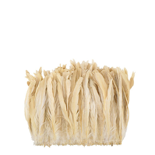 ROOSTER COQUE TAILS FEATHERS BLEACH DYED 7-10” - 1/2 Yard (18") - Beige
