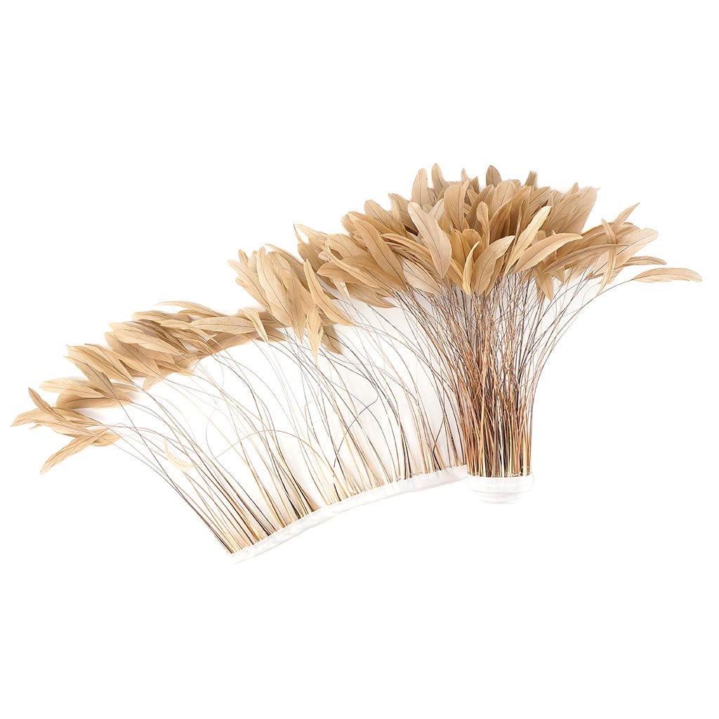 Stripped Bleached Coque Fringe - Beige