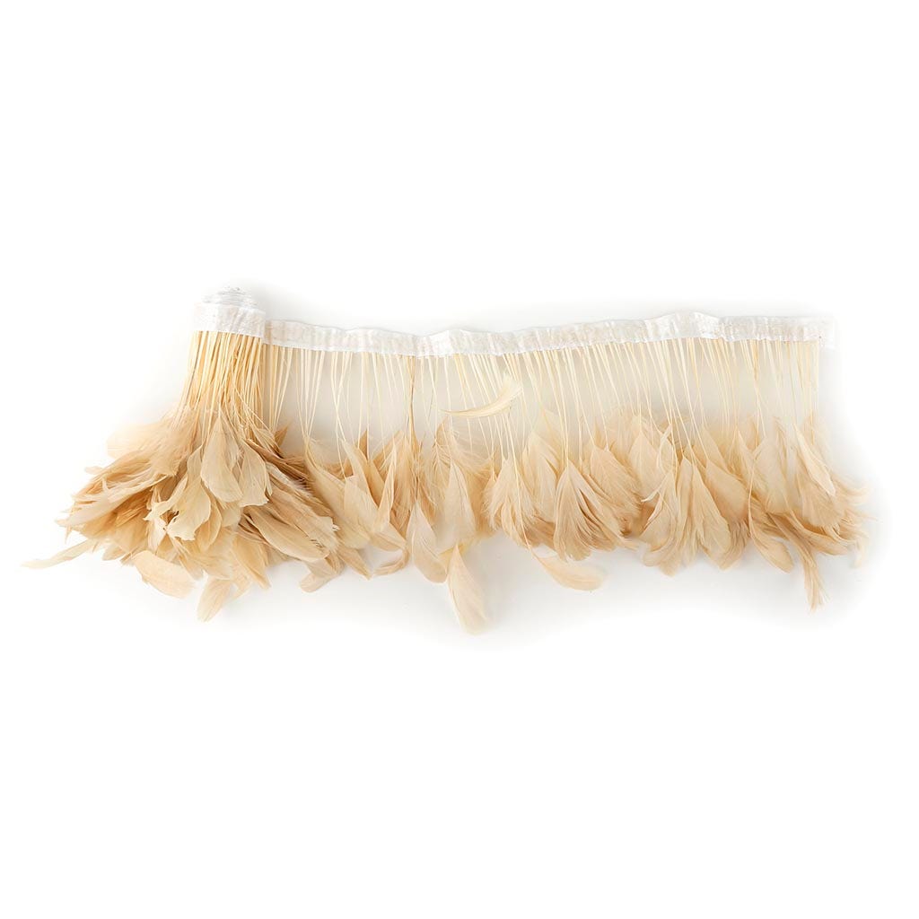 Stripped Bleached Coque Fringe - Beige