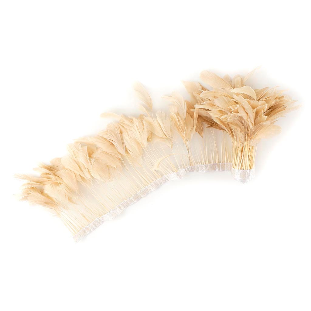 Stripped Bleached Coque Fringe - Beige
