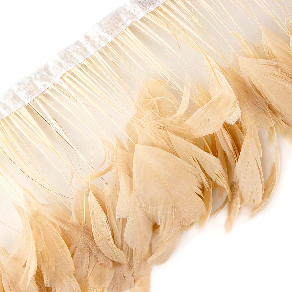 Stripped Bleached Coque Fringe - Beige