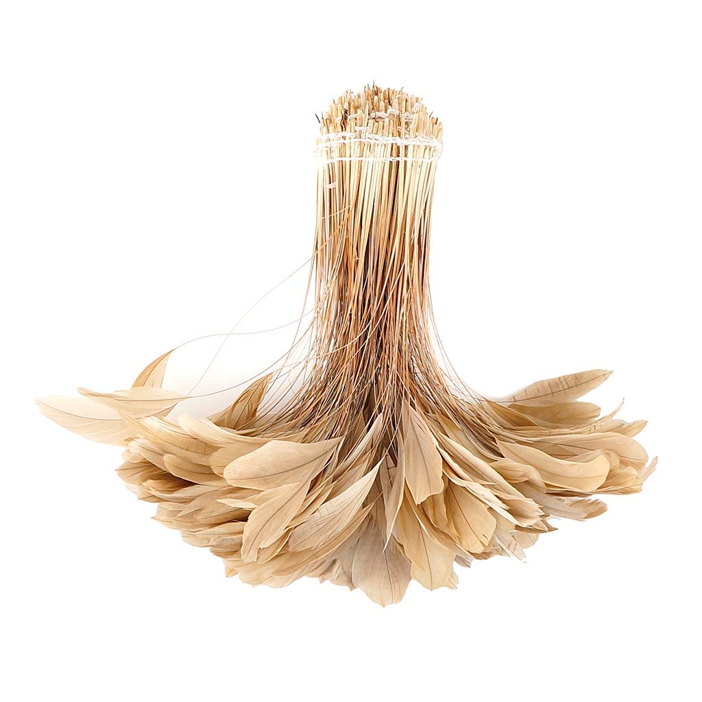 Stripped Bleached Coque Fringe - Beige