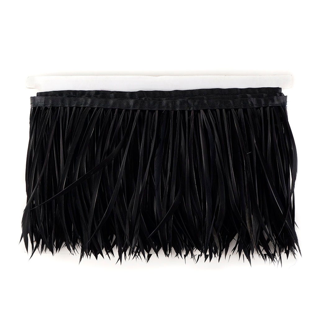 Goose Biot Feather Fringe - Black