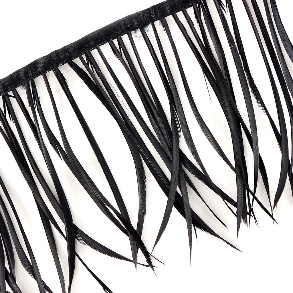 Goose Biot Feather Fringe - Black
