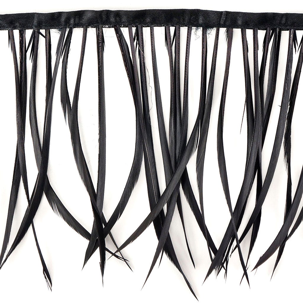 Goose Biot Feather Fringe - Black
