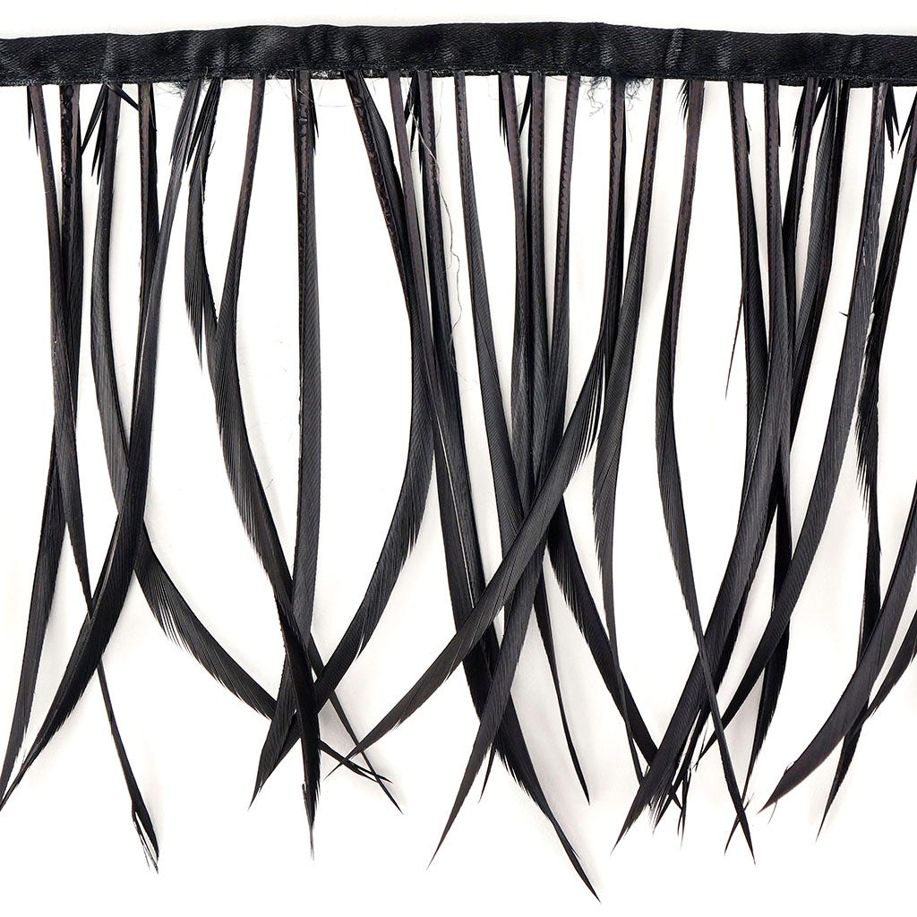 Goose Biot Feather Fringe Black