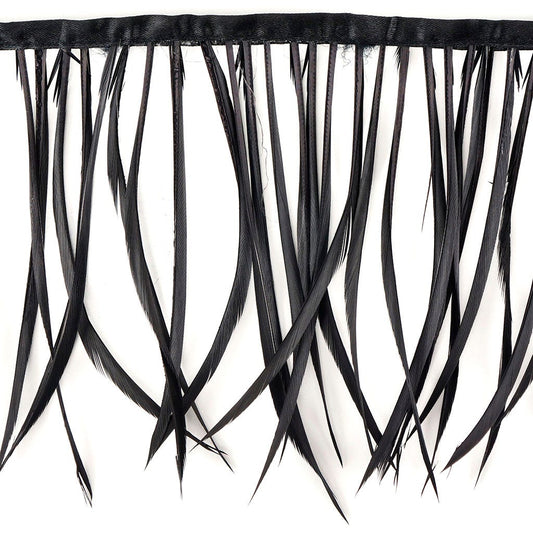 Goose Biot Feather Fringe Black