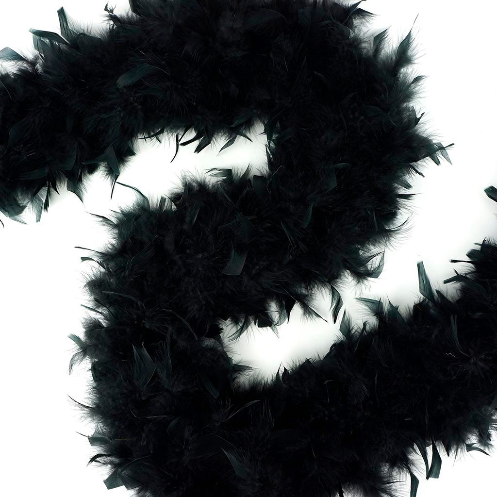 Chandelle Feather Boa - Heavyweight - Black