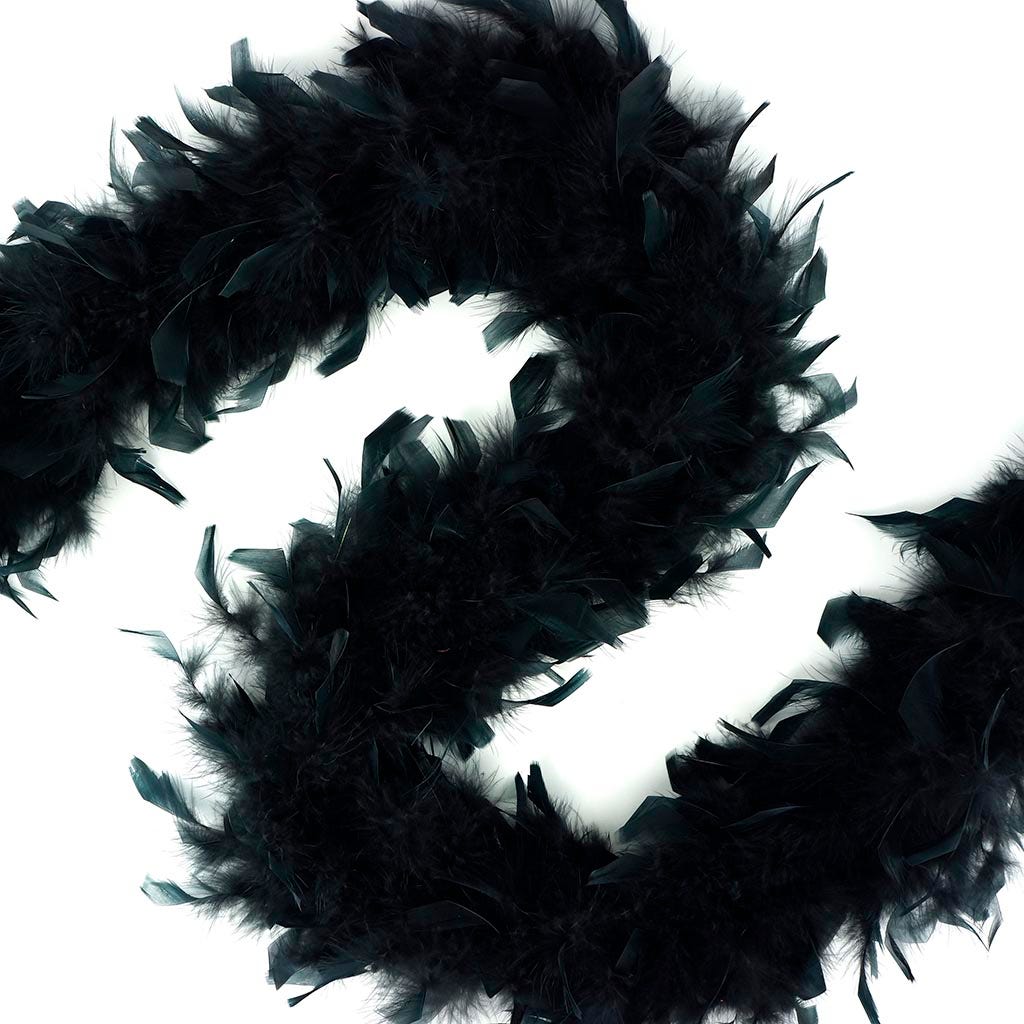 Chandelle Feather Boa - Lightweight - Black