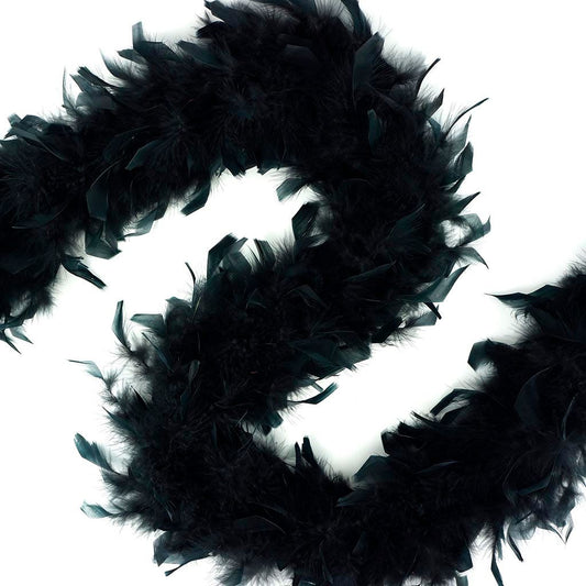 Chandelle Feather Boa - Lightweight - Black