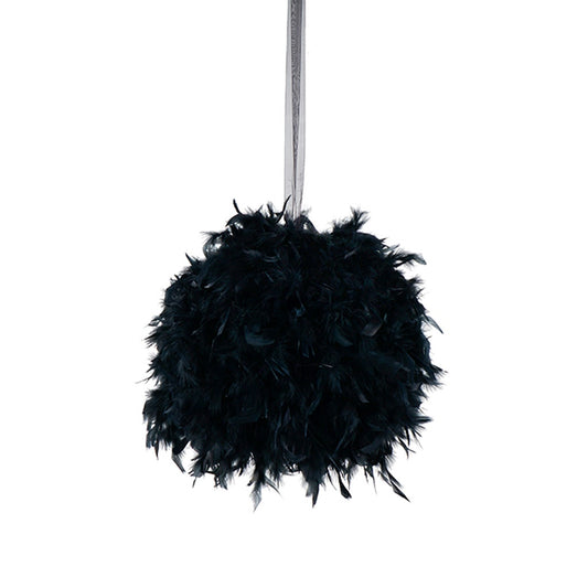 Chandelle Feather Pom Poms - Black