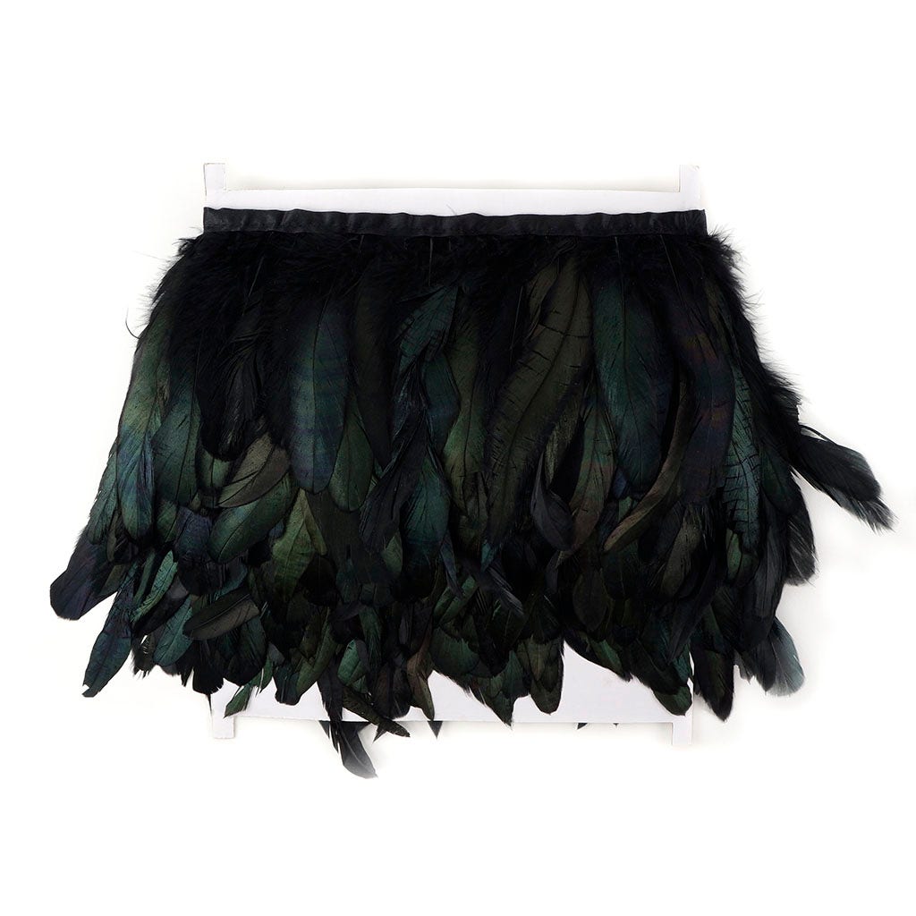 Half Bronze-Irid Coque Fringe - Black/Iridescent