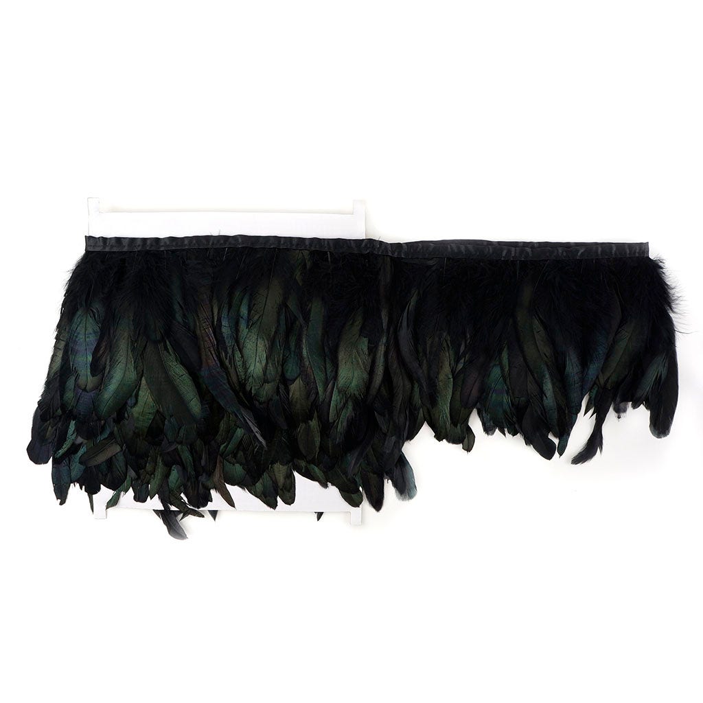 Half Bronze-Irid Coque Fringe - Black/Iridescent