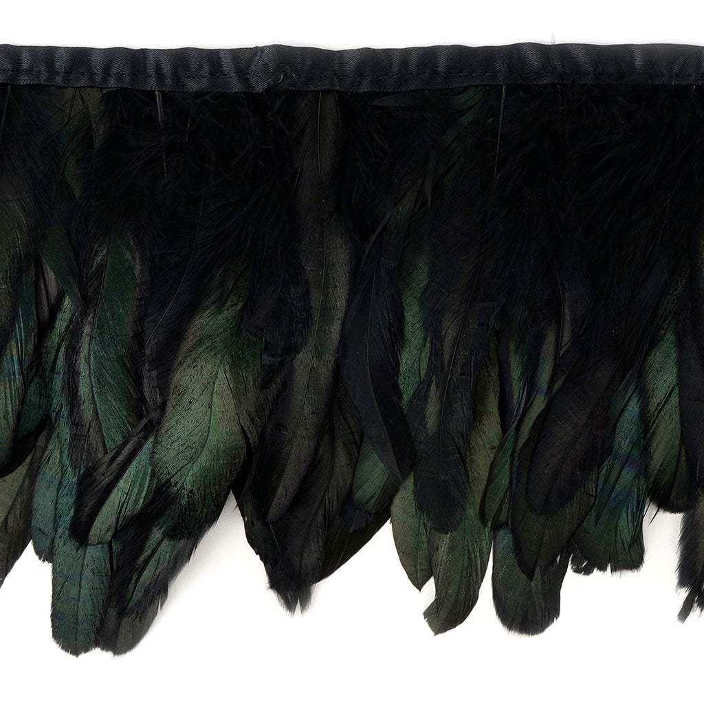 Half Bronze-Irid Coque Fringe - Black/Iridescent