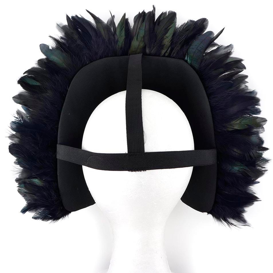 Black Feather Carnival Headdress