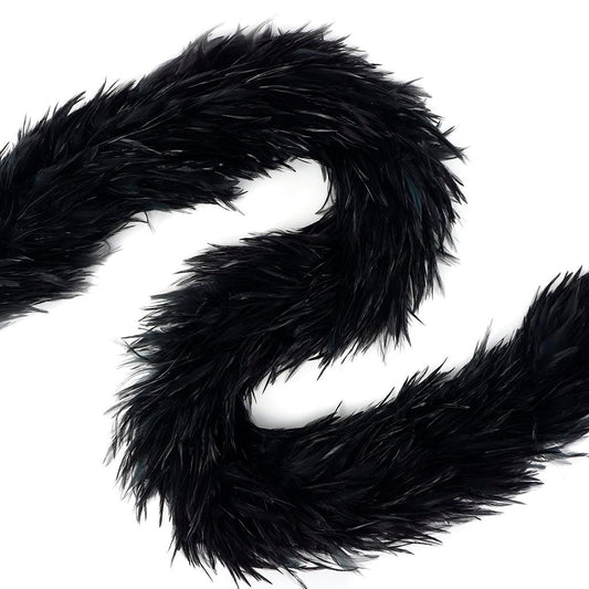 Rooster Hackle Boa Dyed - Black