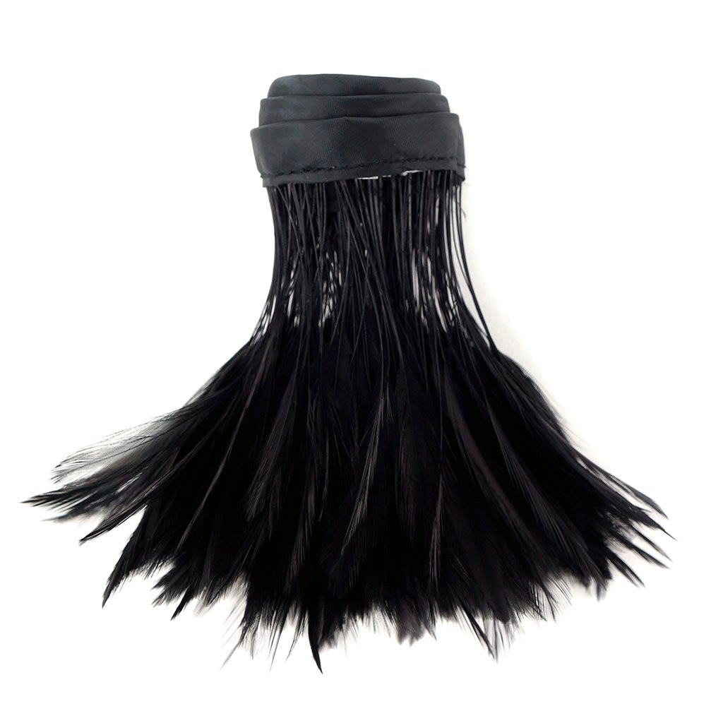 Stripped Hackle Feather Fringe - Black