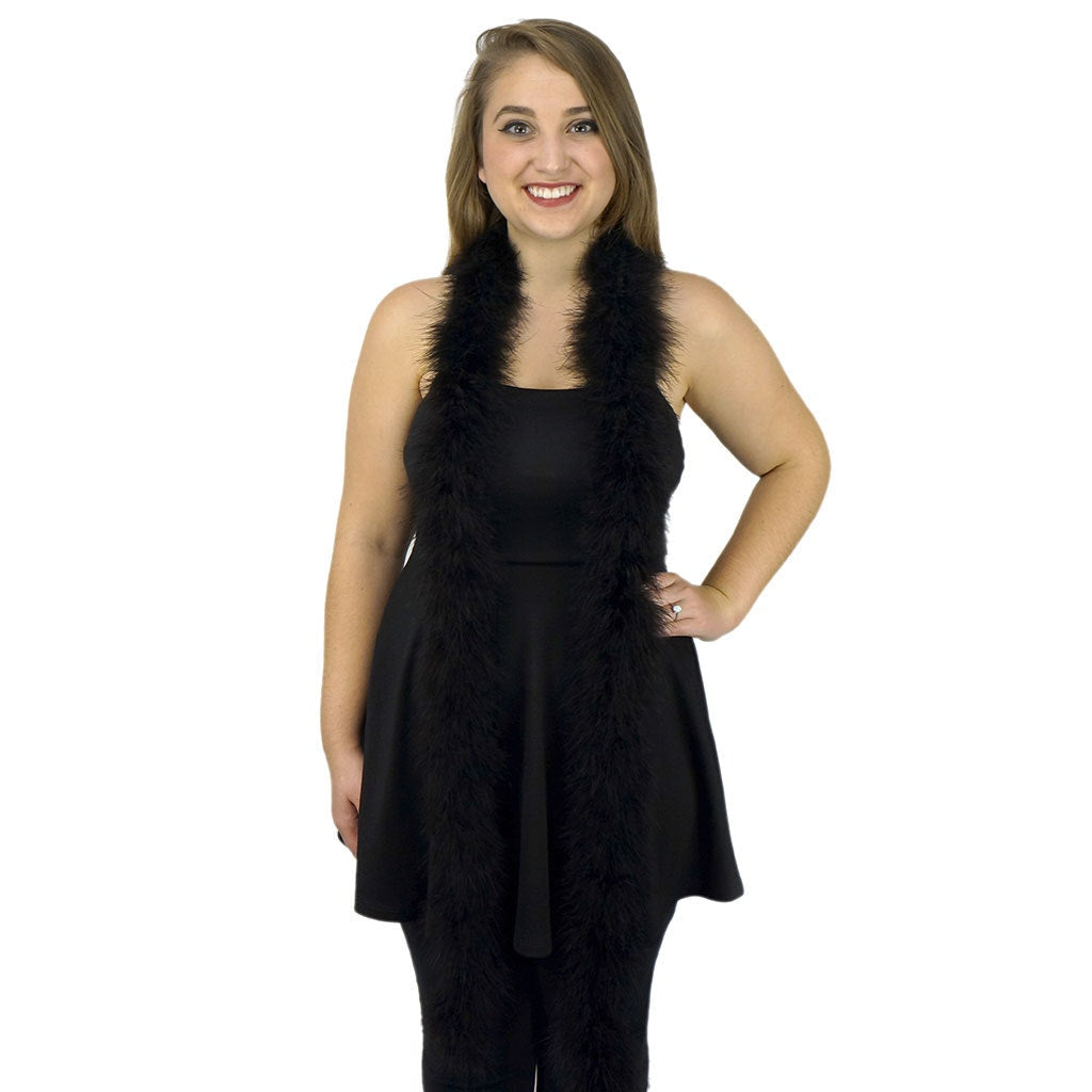 Extra Thick Marabou Feather Boa - Black