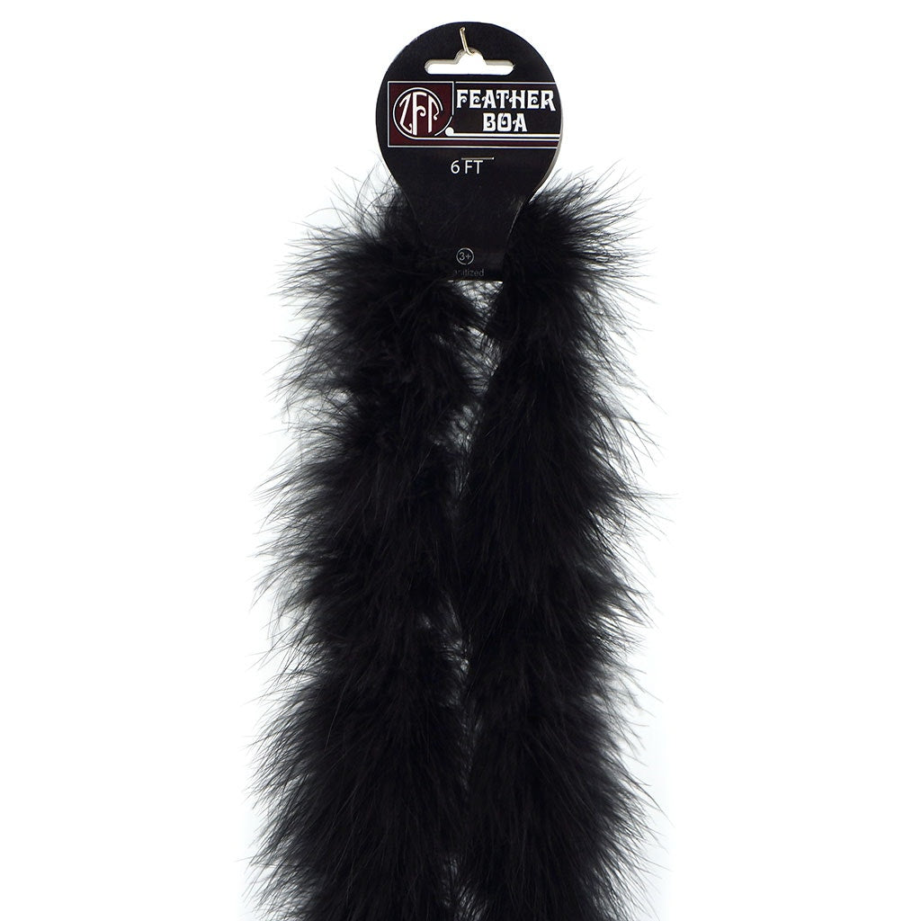 Extra Thick Marabou Feather Boa - Black