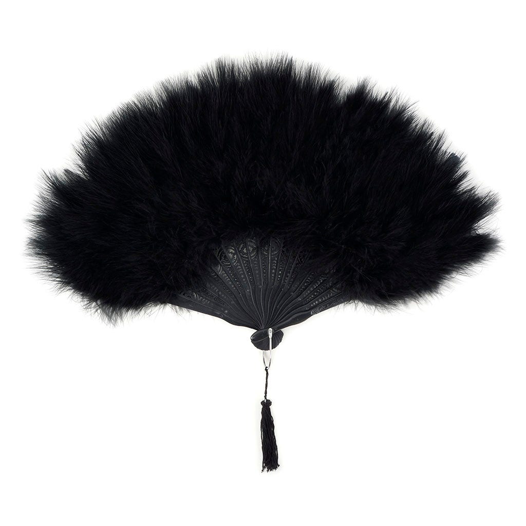 Marabou Feather Fan - Black