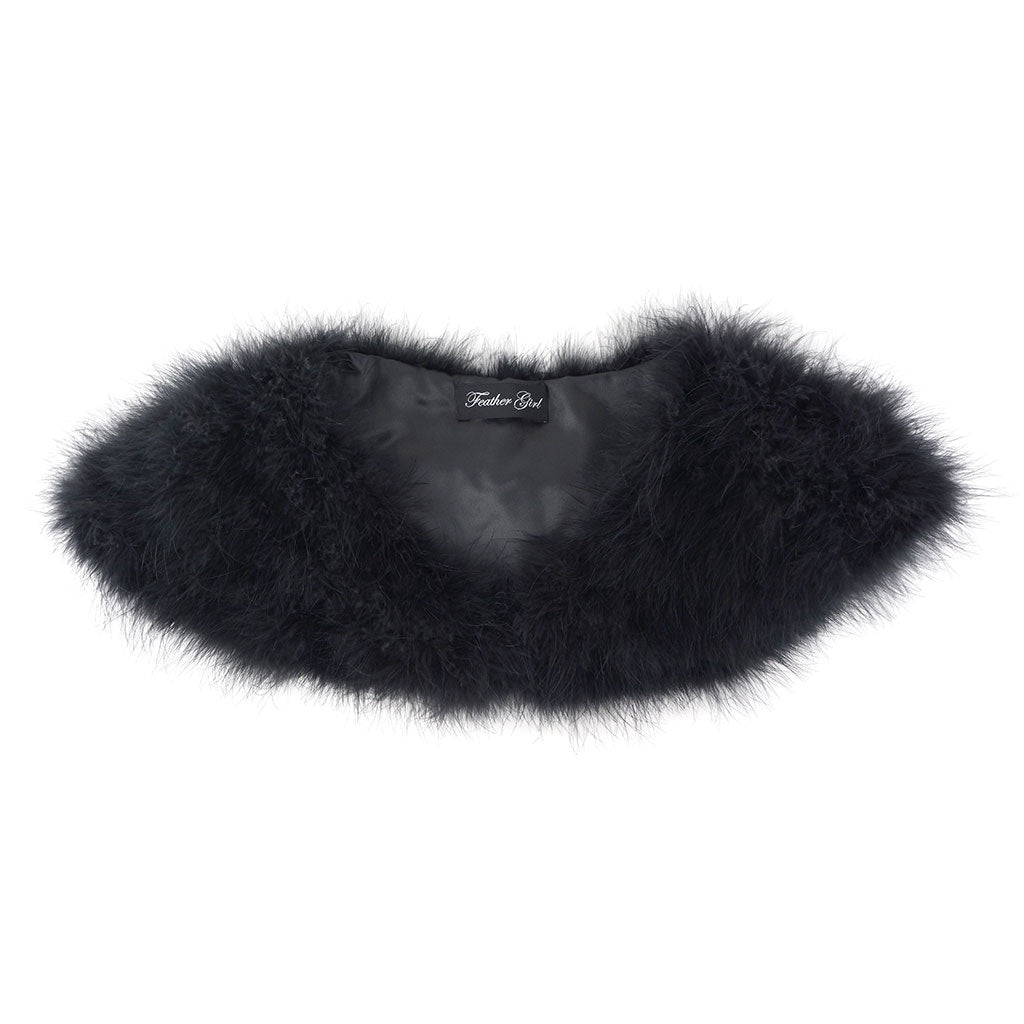 Marabou Feather Shawl w/Hook - Black