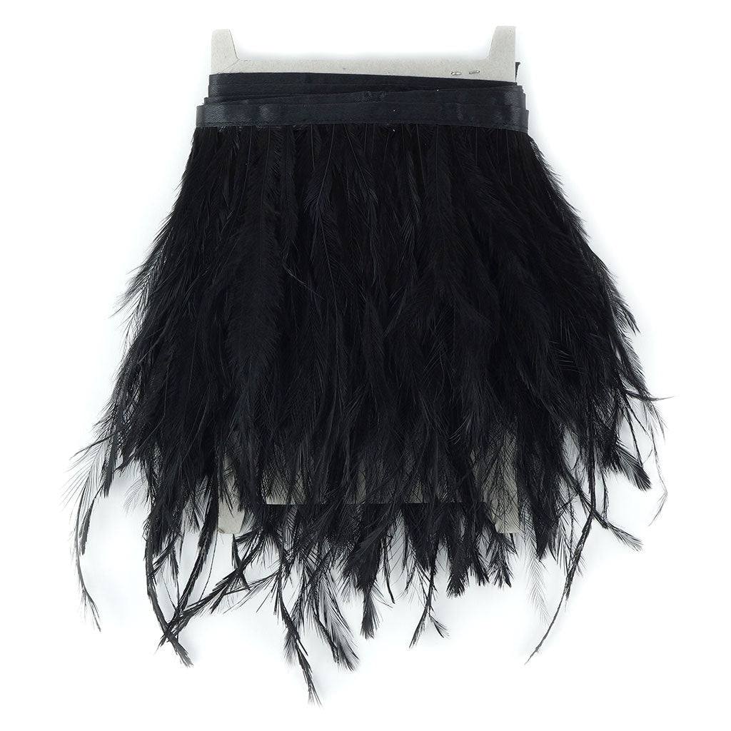 Emu Feather Fringe 5yd Black