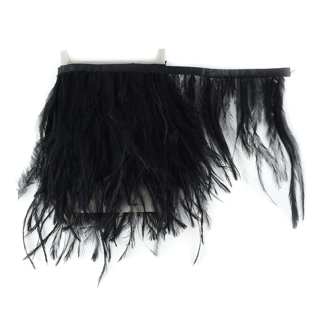 Emu Feather Fringe 5yd Black