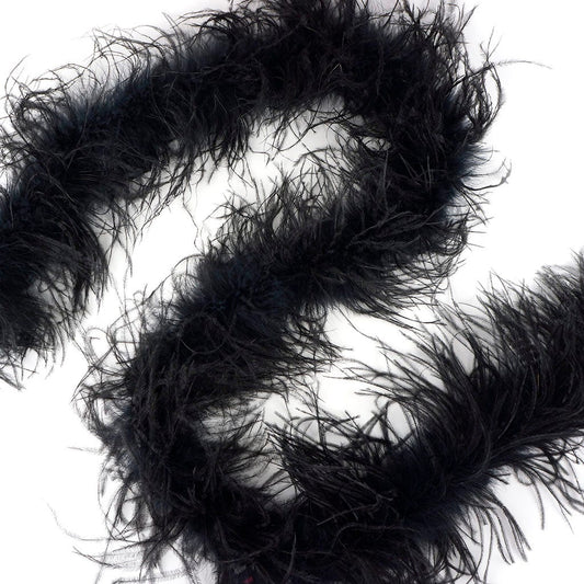 Black 2 Ply Ostrich Feather Boa