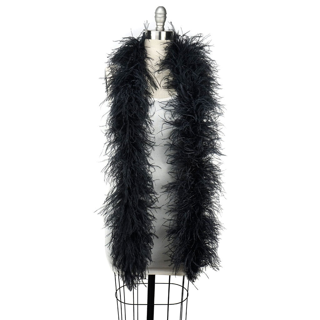 Black 4 Ply Ostrich Feather Boa