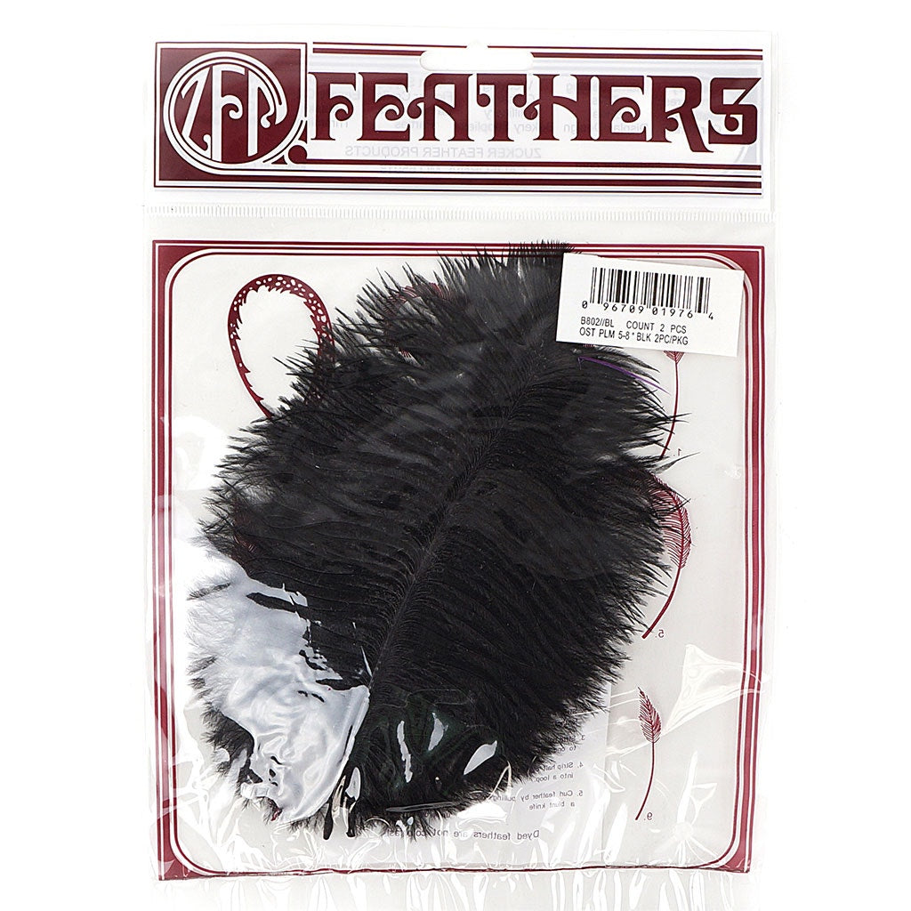 Ostrich Feathers 4-8" Drabs - Black