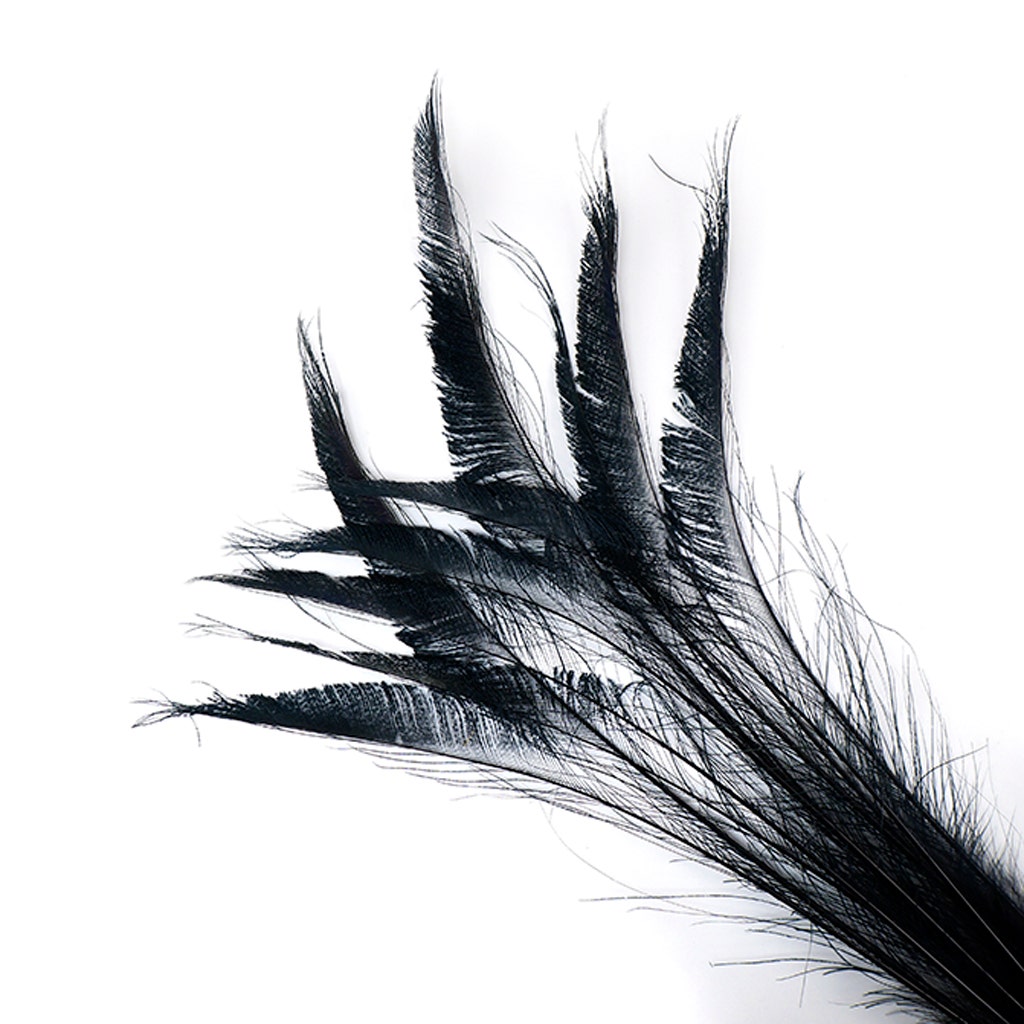 Peacock Swords Bleached Dyed - Black