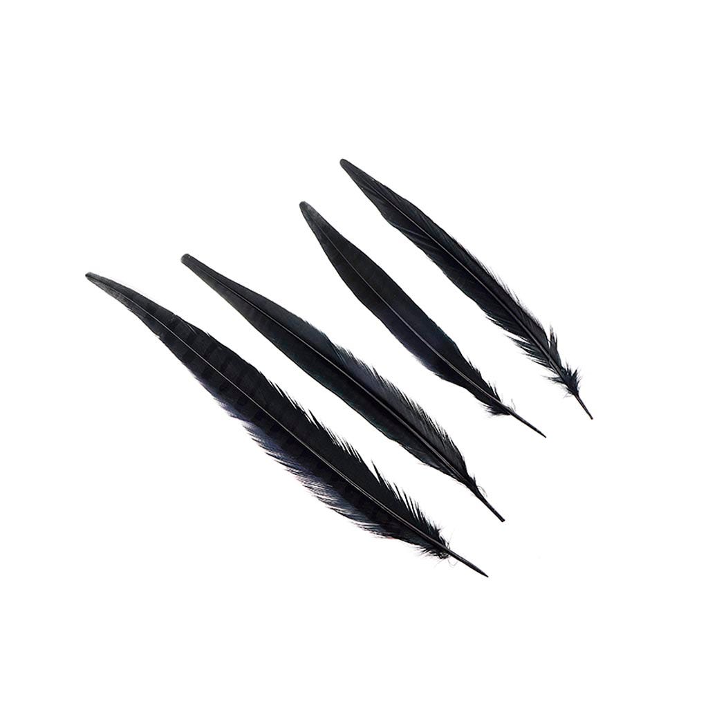 Pheasant Tails Assorted Bleached - Black