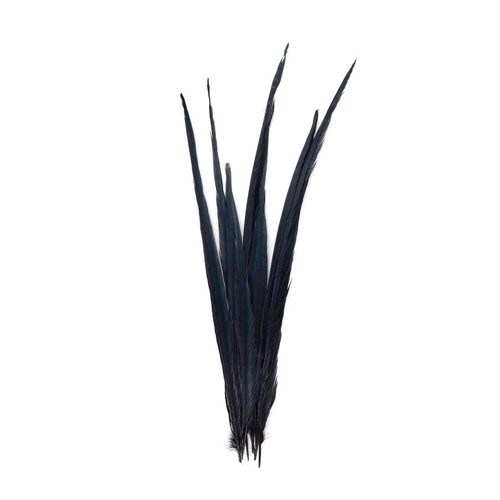 Pheasant Tails Assorted Bleached - Black