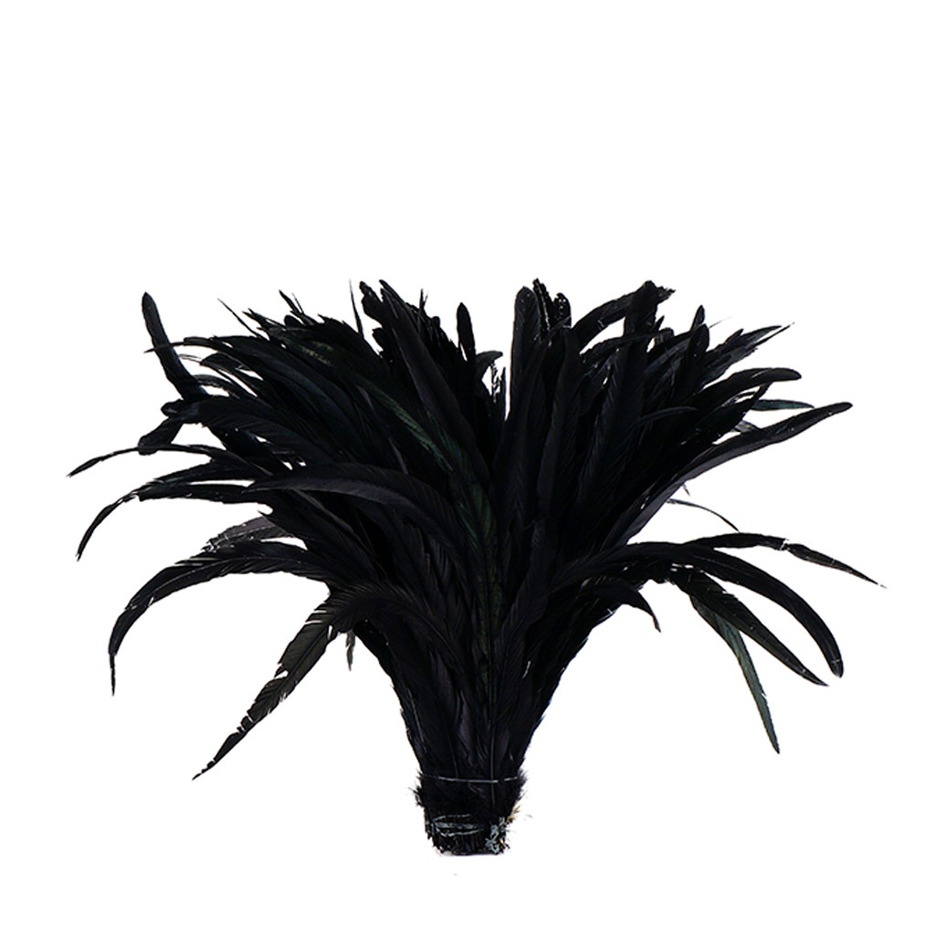 Rooster Coque Tails Feathers Dyed Over Half Bronze 13-16 " [1/4 LB Bulk]