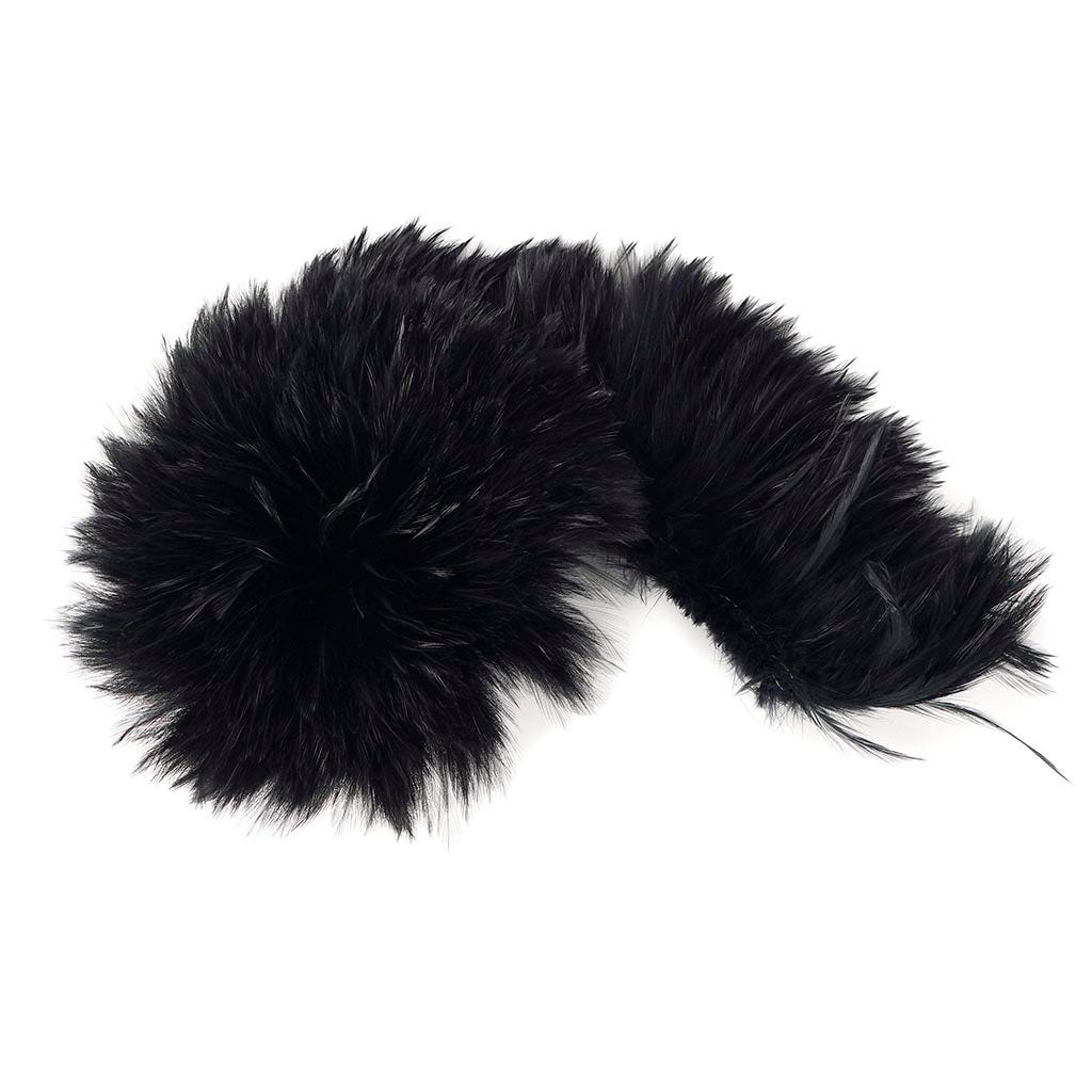 Rooster Hackle-White-Dyed - Black
