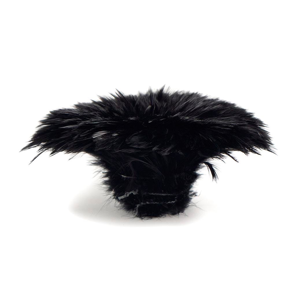 Rooster Hackle-White-Dyed - Black
