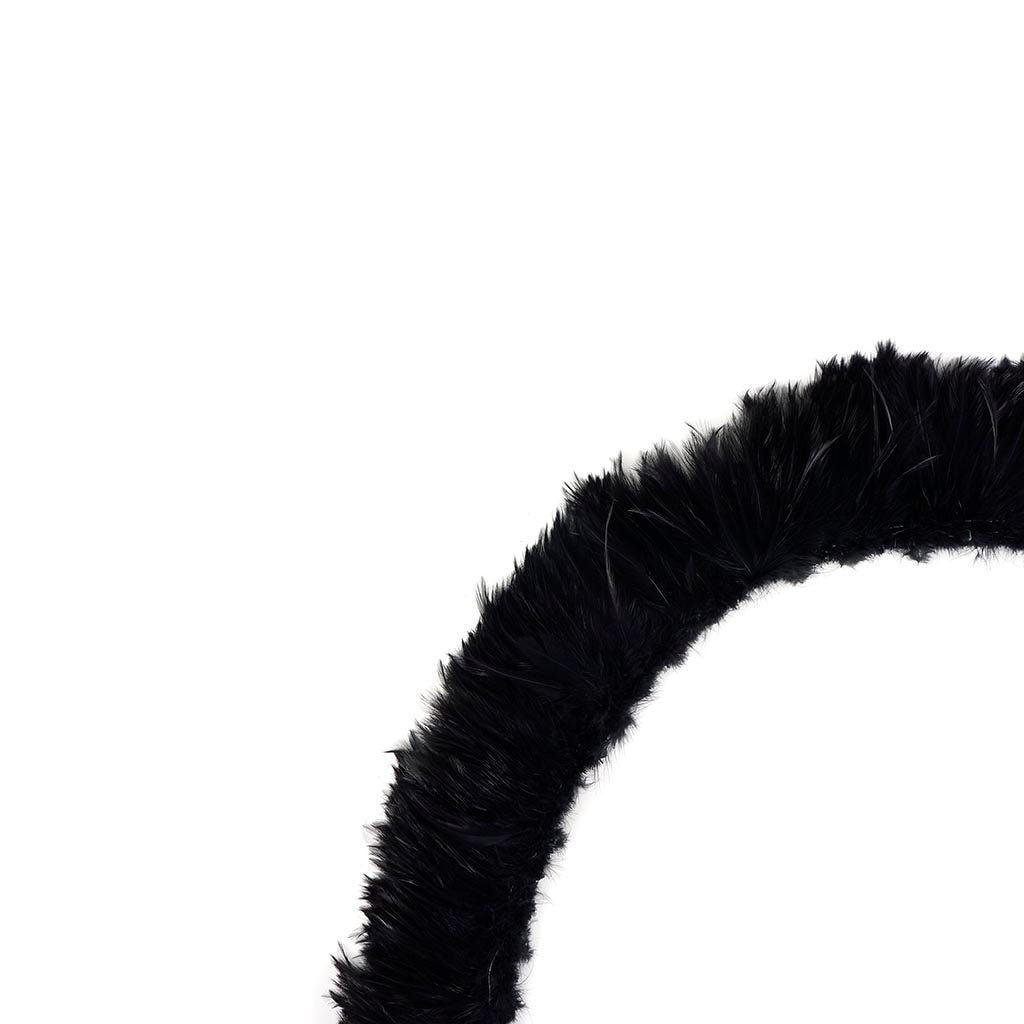 Rooster Hackle-White-Dyed - Black