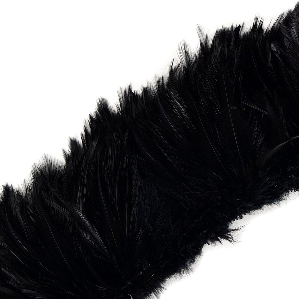 Rooster Hackle-White-Dyed - Black