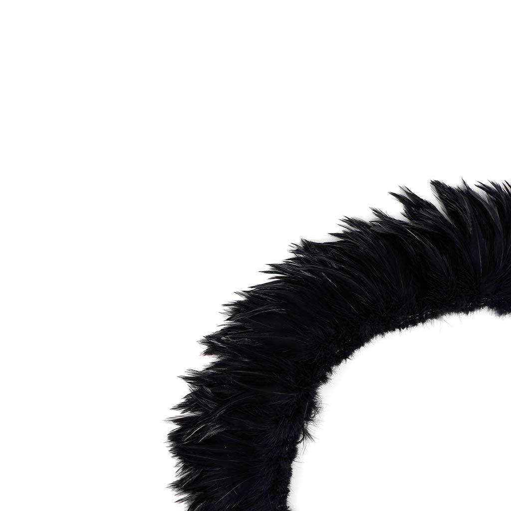 Rooster Hackle-White-Dyed - Black