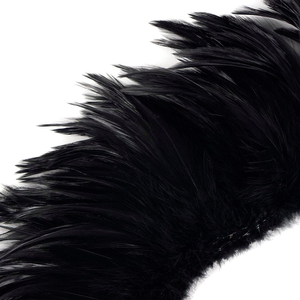 Rooster Hackle-White-Dyed - Black