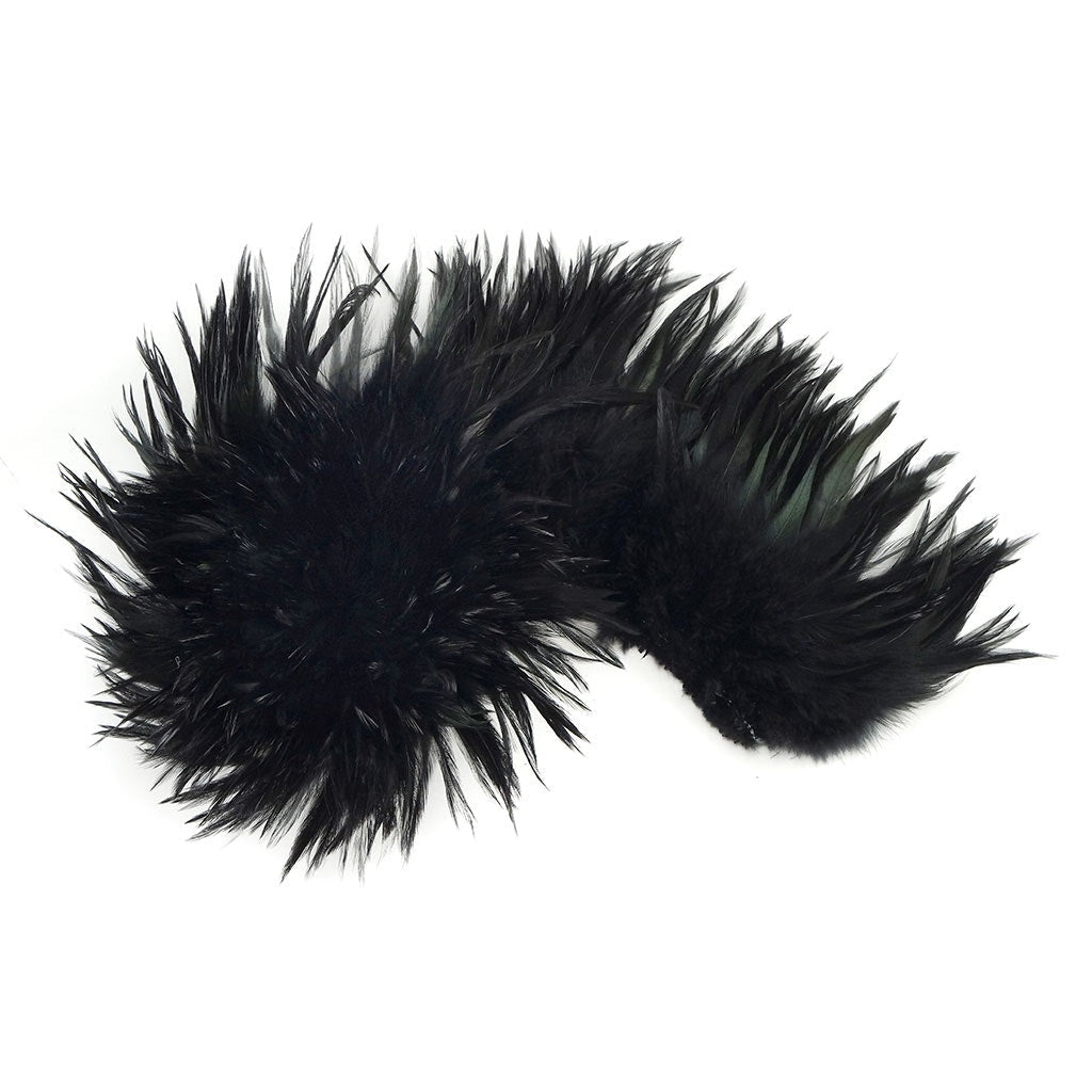 Rooster Saddles-White-Dyed - Black