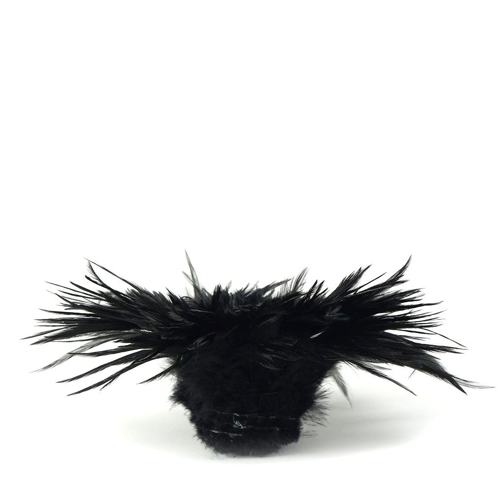 Rooster Saddles-White-Dyed - Black