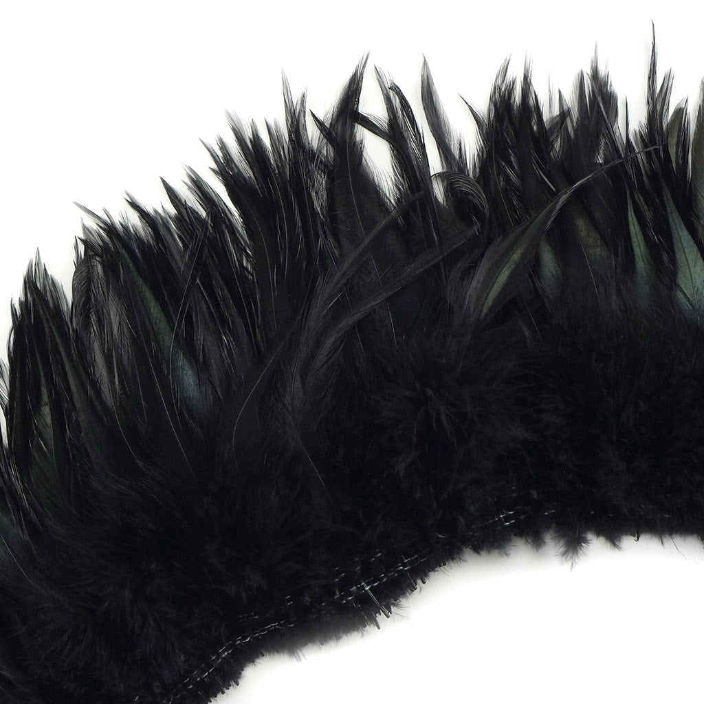 Rooster Saddles-White-Dyed - Black