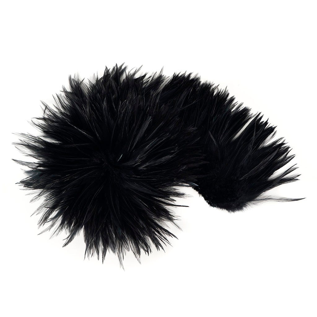 Rooster Saddles-White-Dyed - Black