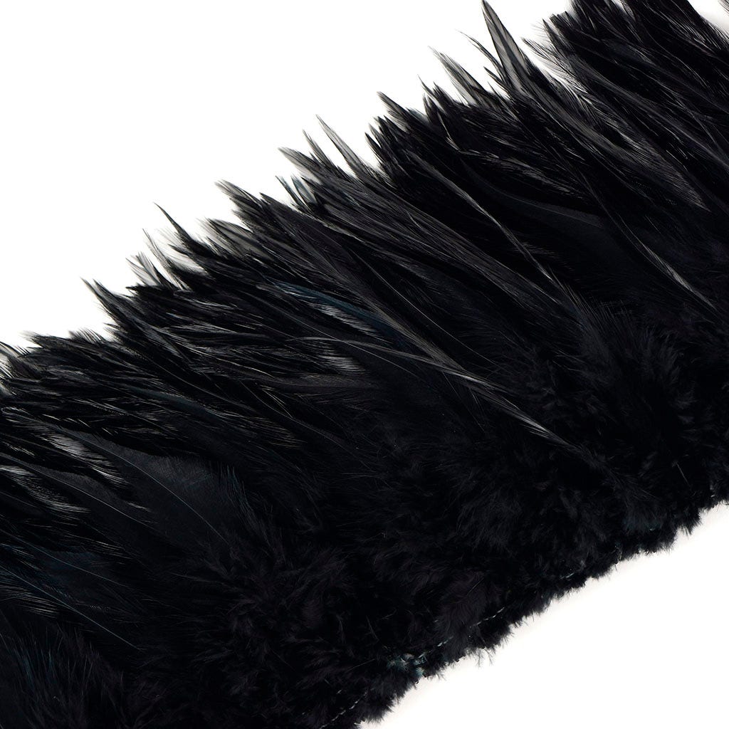 Rooster Saddles-White-Dyed - Black